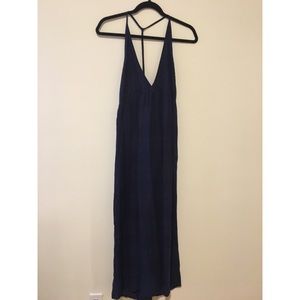 Ethically made navy Lacausa maxi dress